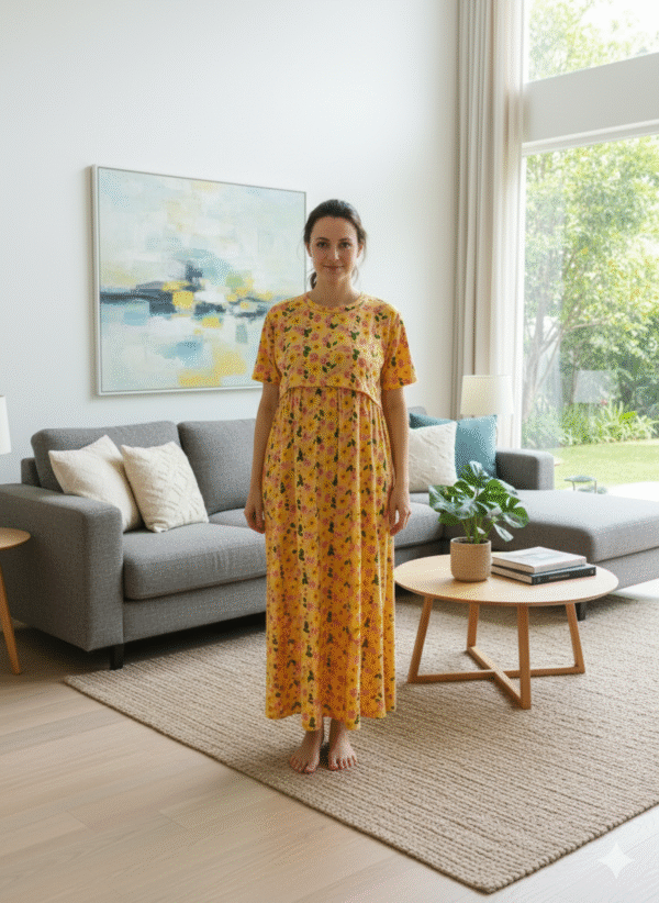 Feeding Normal Sleeve - "Yellow with Flower"