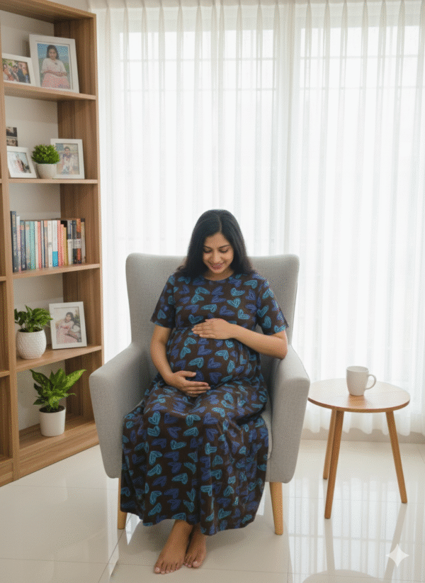 Feeding Normal Sleeve - "Brown & blue heart"