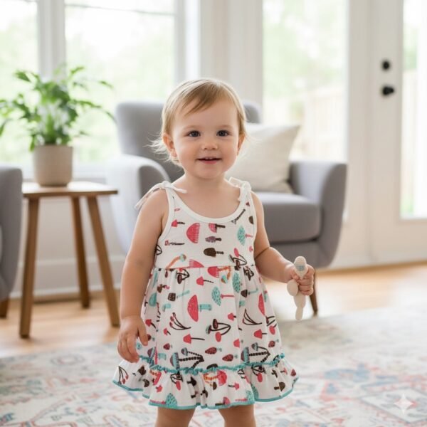 Muslin Hand Knot Frock