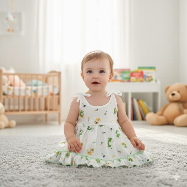 Muslin Hand Knot Frock