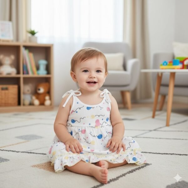 Muslin Hand Knot Frock