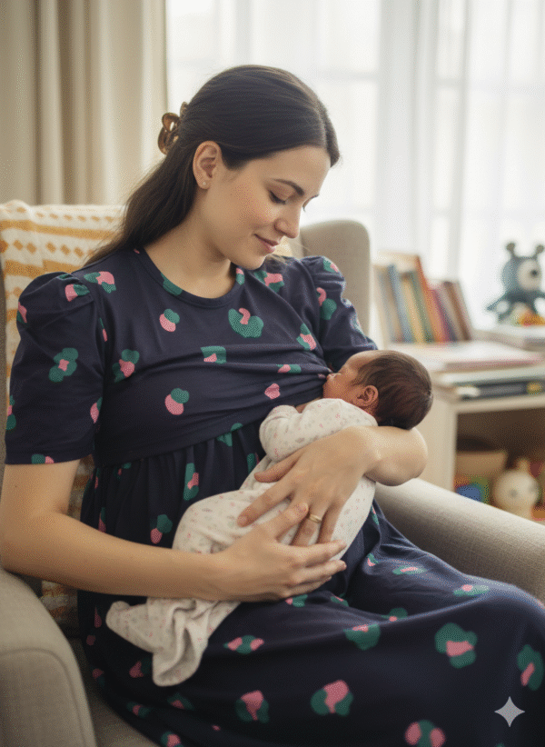 Feeding Puff Sleeve – “Navy blue”