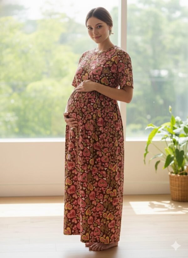 Non Feeding Normal Sleeve - "Brown With Hearts"