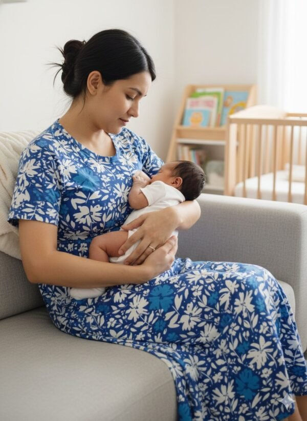 Feeding Normal Sleeve-"Blue with flower"