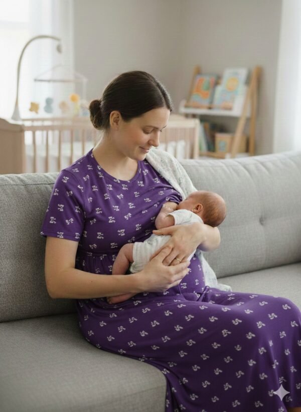 Feeding Normal Sleeve-"Purple with ribbon"