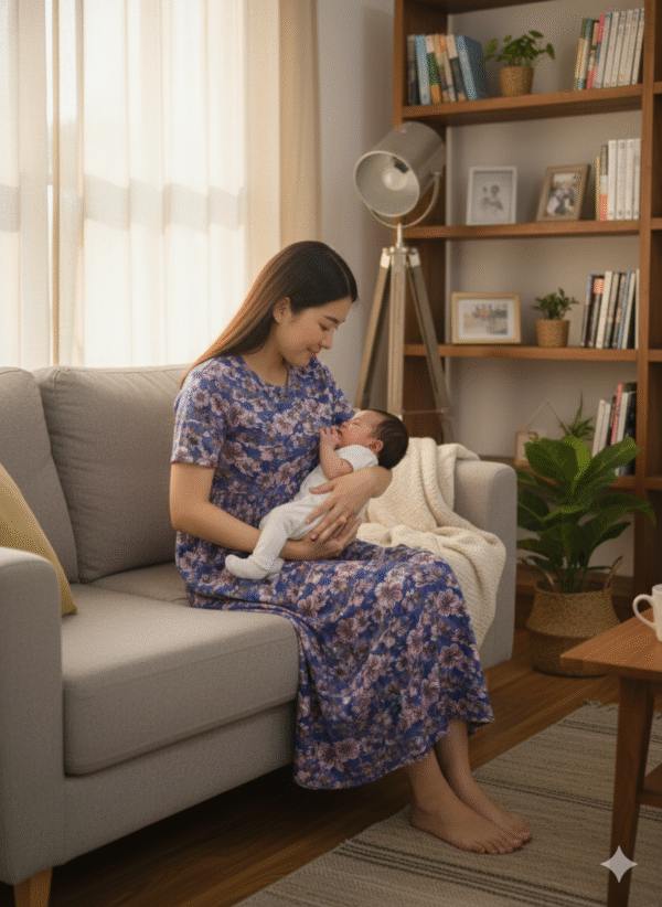 Feeding Normal Sleeve - "Blue Floral"