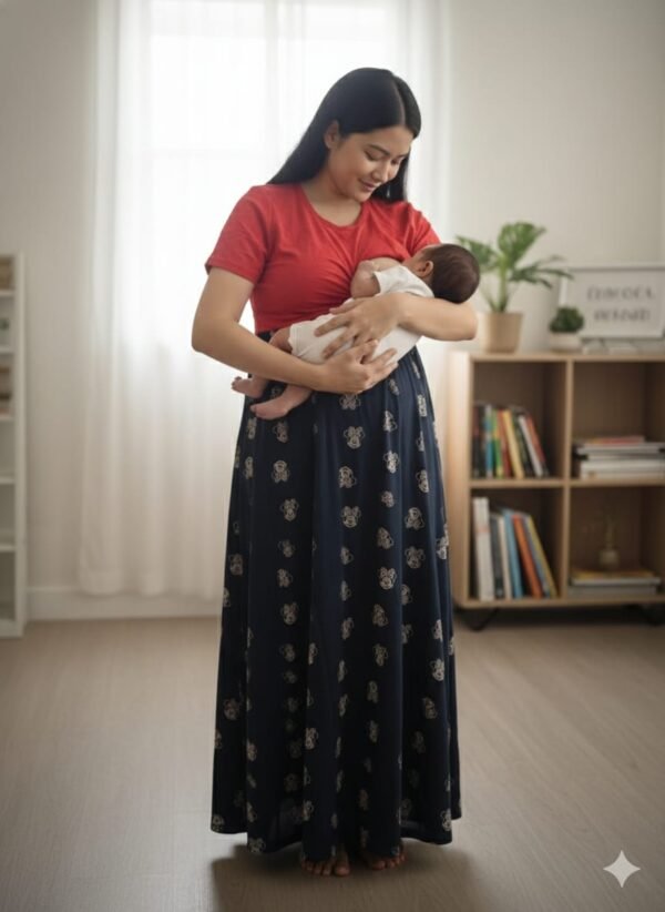 Feeding Normal Sleeve - "Red & Navy Blue"