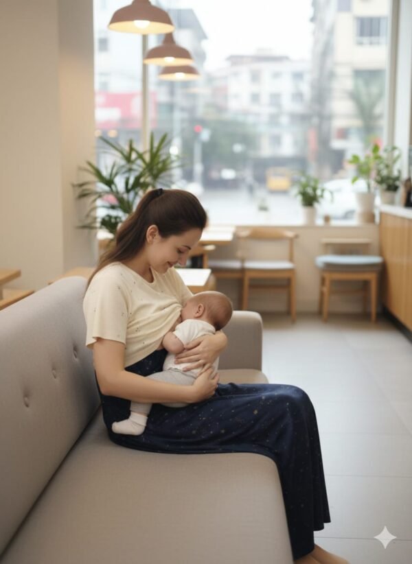 Feeding Normal Sleeve - "Warm White & Blue"