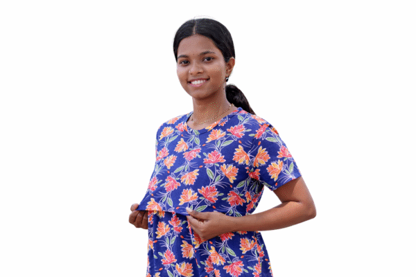 Blue with flowers - FNS