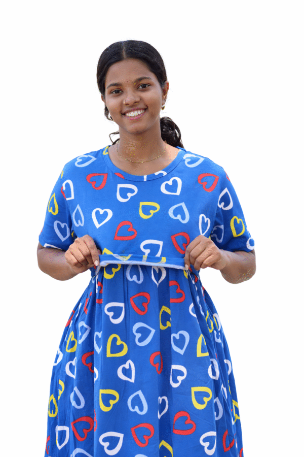 Blue multi color heart - FNS