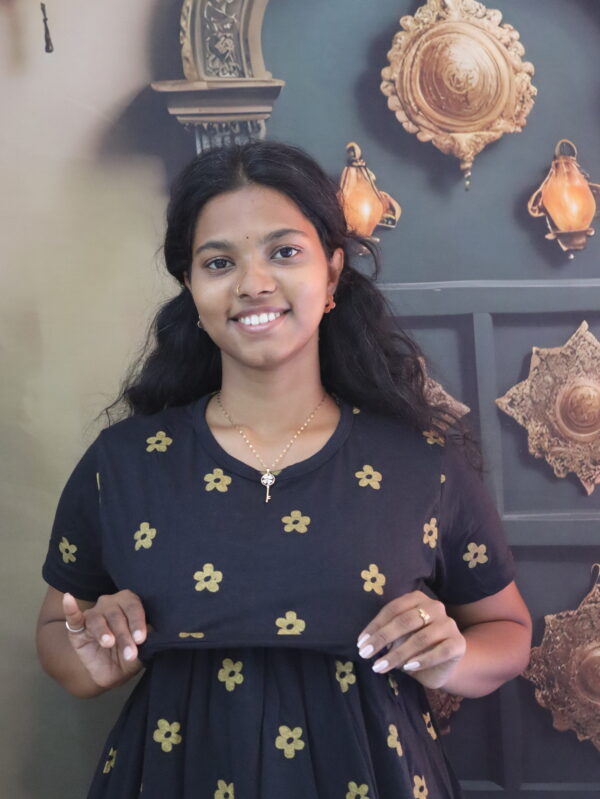 Black with golden flower - FNS (P)