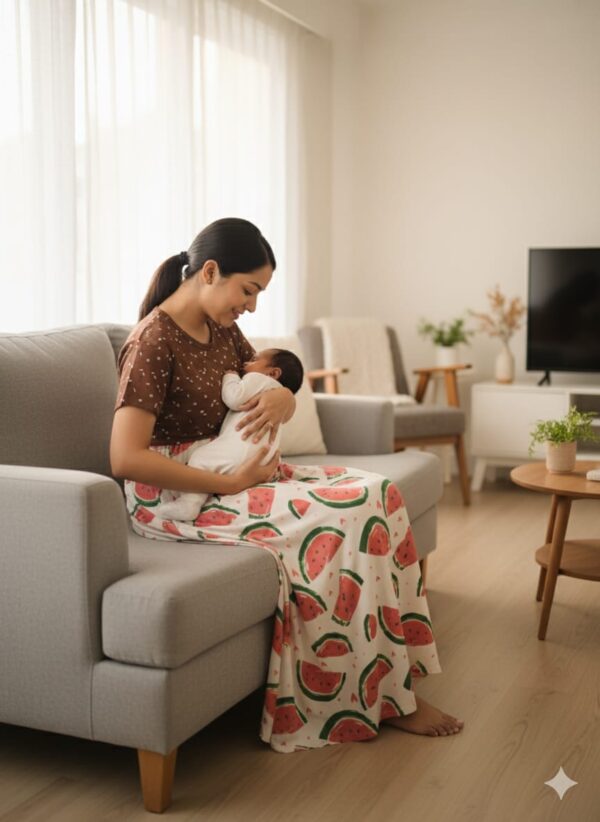 Brown with watermelon design - Dual tone