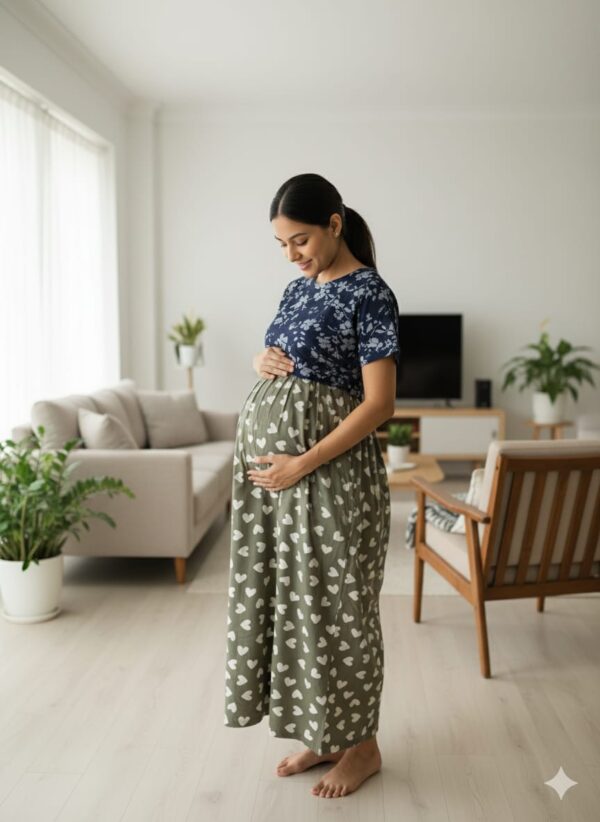 Navy blue with Green - Dual tone