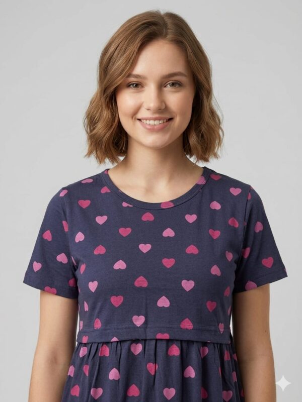 Navy blue heart - FNS (P)