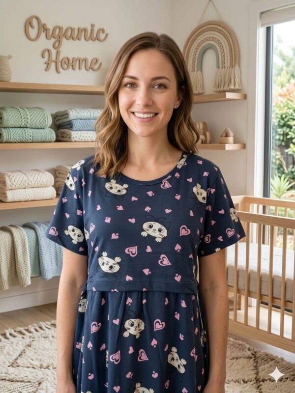 Navy rabbit and heart - FNS (P)