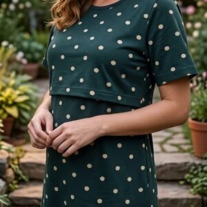 Feeding T - Shirt - "Green white Dot"