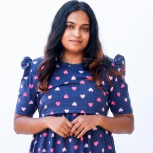 Blue with pink & white flower design - FPS - M