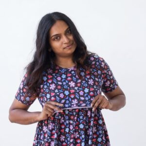 Black with multi flower - FNS - 2XL